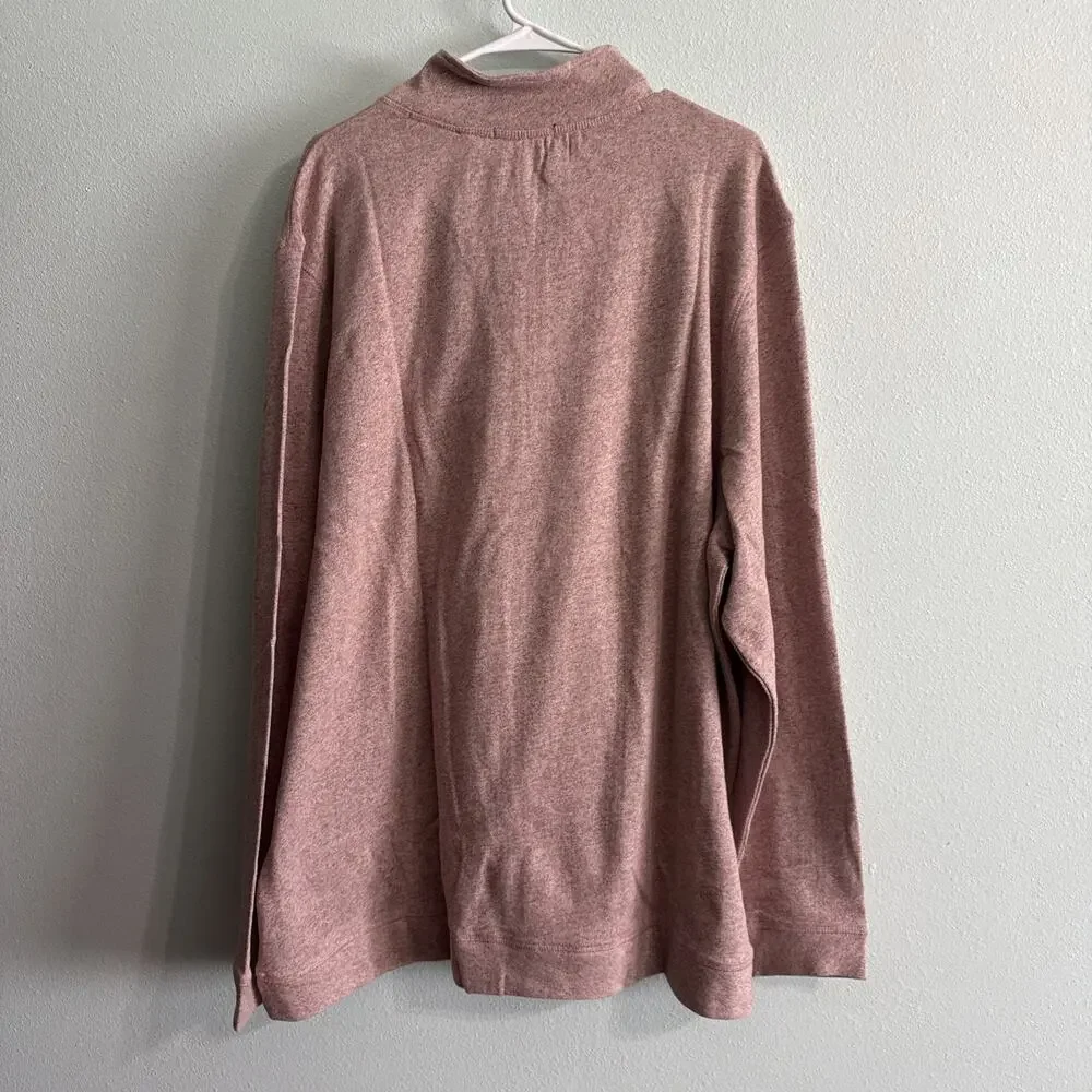 Tailor Vintage Pullover sweater heather red 1/4 zip‎ sweateshirt Mens XXL NWT